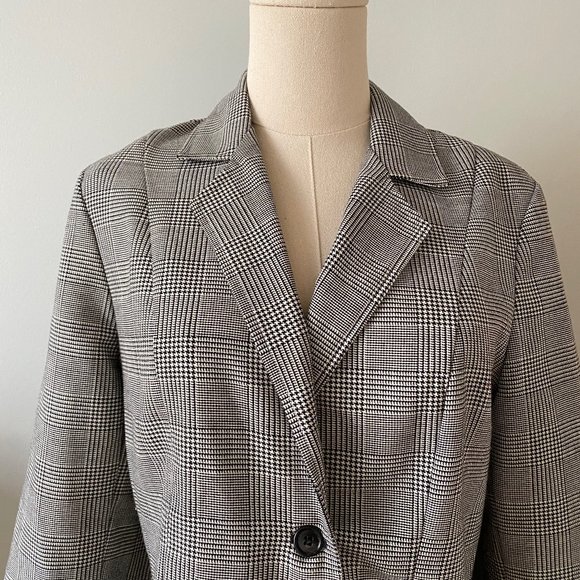 Vintage Lana Lee Houndstooth Blazer (Approx. Size 6) - Picture 2 of 13